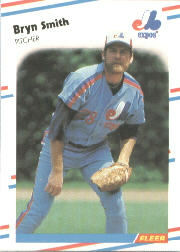 1988 Fleer Baseball Cards      196     Bryn Smith